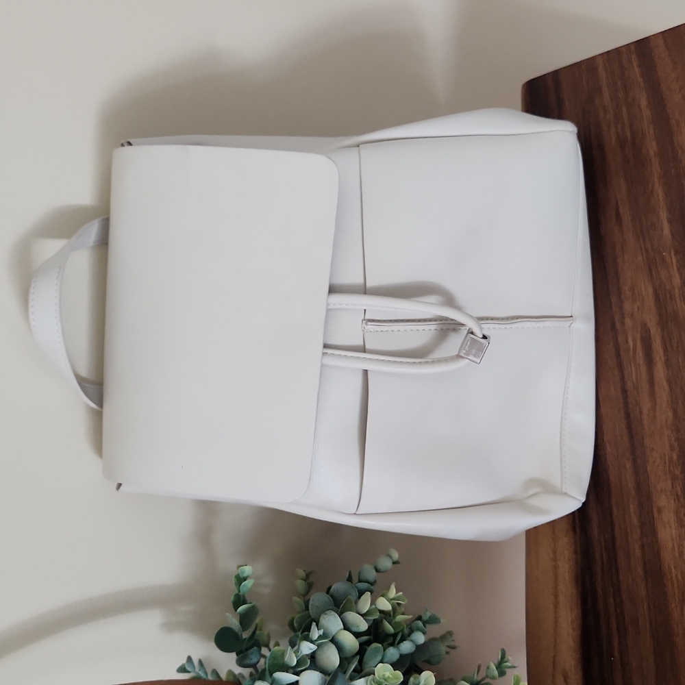 Zara Basic White/Cream Backpack Bag